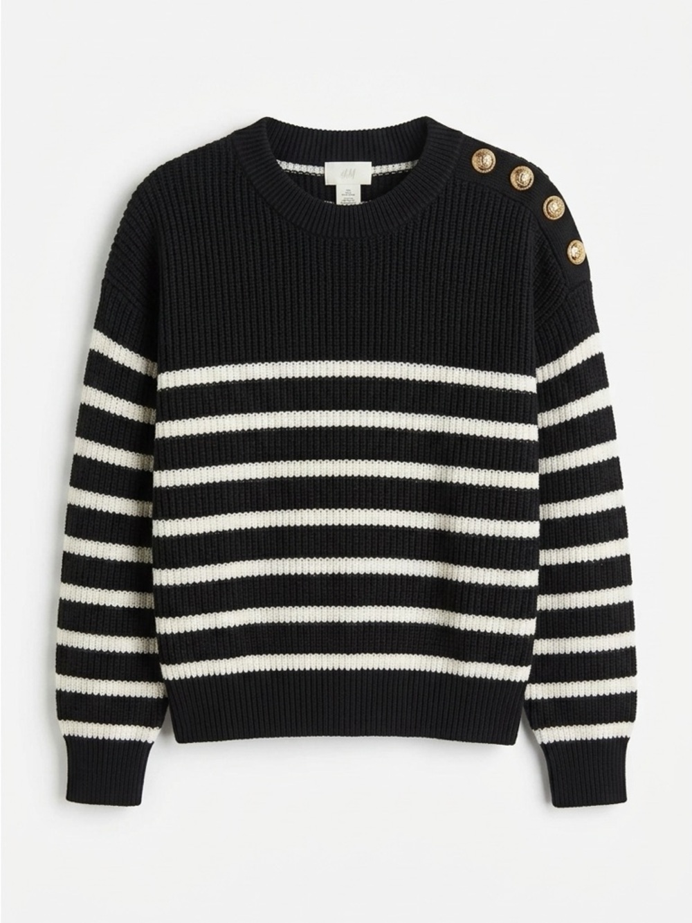 Black & White Striped Knit Sweater